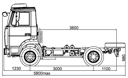 Продажа шасси МАЗ-4570W1-442-012 в Курске